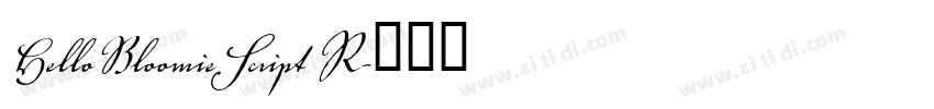 HelloBloomieScript R字体转换